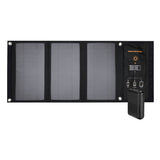 4smarts VoltSolar Powerbank 10.000mAh m. Solcelle - 2 x USB-A - Svart