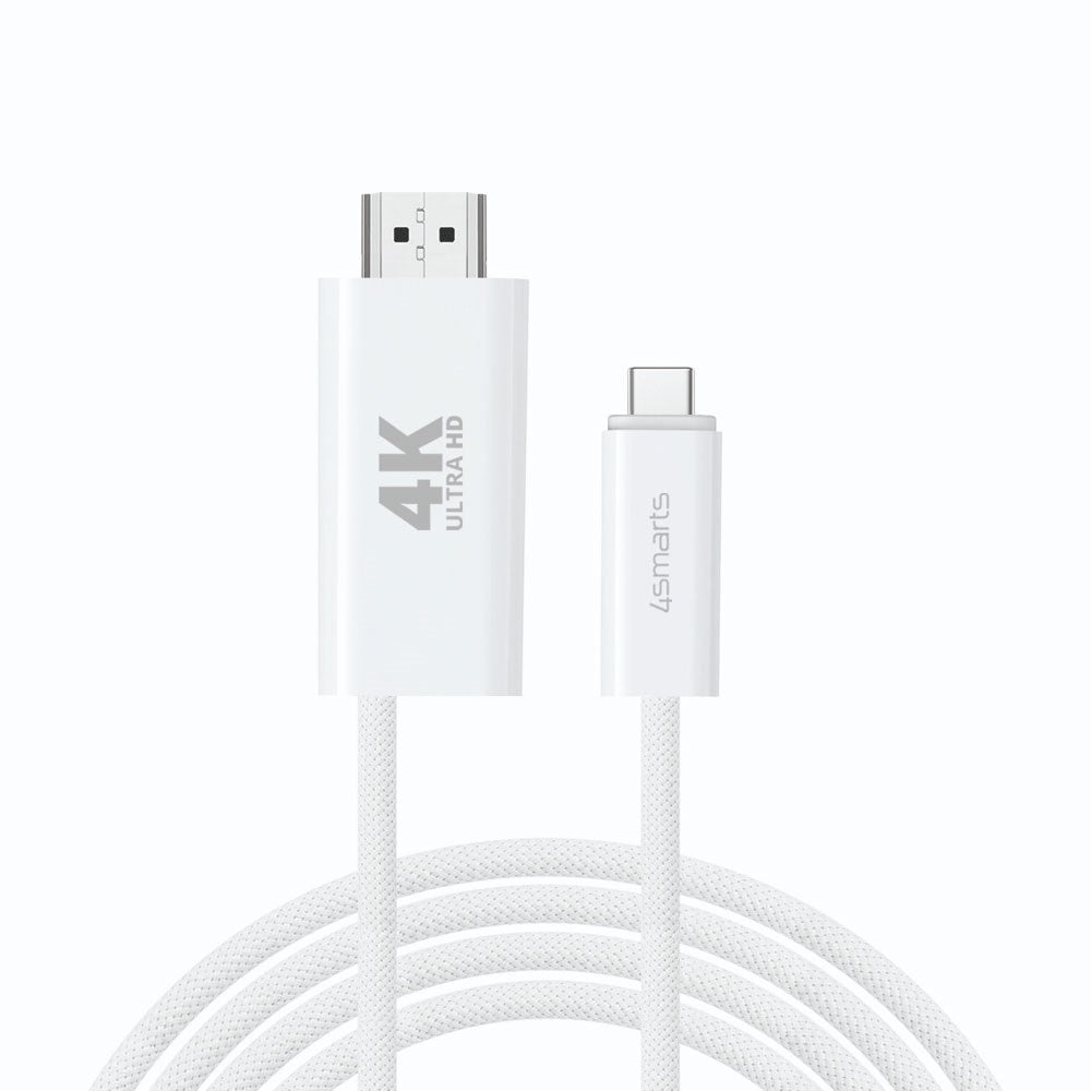4smarts 100W USB-C till HDMI Kabel - 2m - Vit