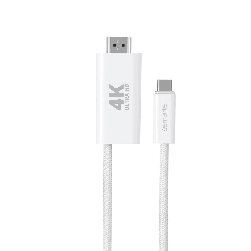 4smarts 100W USB-C till HDMI Kabel - 2m - Vit