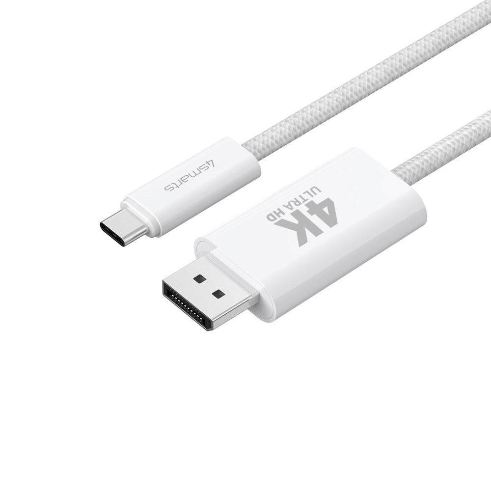 4smarts USB-C till DisplayPort Kabel - 2m - Vit