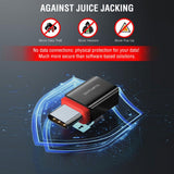 4smarts USB-C till USB-A / USB-C Data Blocker Adapter Set - 2 st - Svart