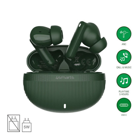 4smarts True Wireless SkyBuds Pro Hörlurar m. Aktiv Brusreducering - In-Ear - Grön