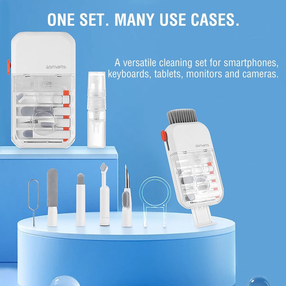 4smarts 10-i-1 Multifunktionellt Rengöringsset – Vit