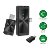 4Smarts Trådlös Adapter m. Skärmspegling för Apple CarPlay & Android Auto - Svart