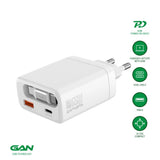 Väggladdare PD (Power Delivery) 65W 4smarts Jojo m. USB-C og USB-A - Vit