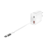 Väggladdare PD (Power Delivery) 65W 4smarts Jojo m. USB-C og USB-A - Vit