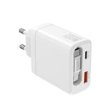 Väggladdare PD (Power Delivery) 65W 4smarts Jojo m. USB-C og USB-A - Vit