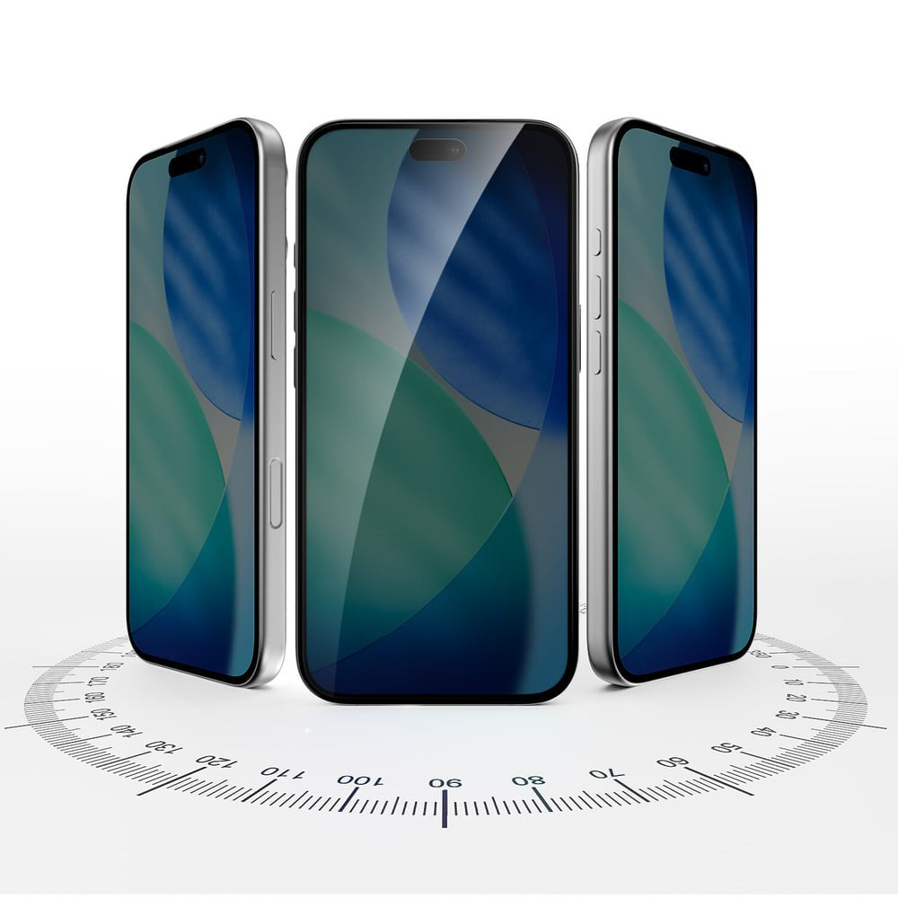 iPhone 18 Pro Max 4Smarts Second Glass Skärmskydd m. Monteringsram - Privacy Funktion - Genomskinlig