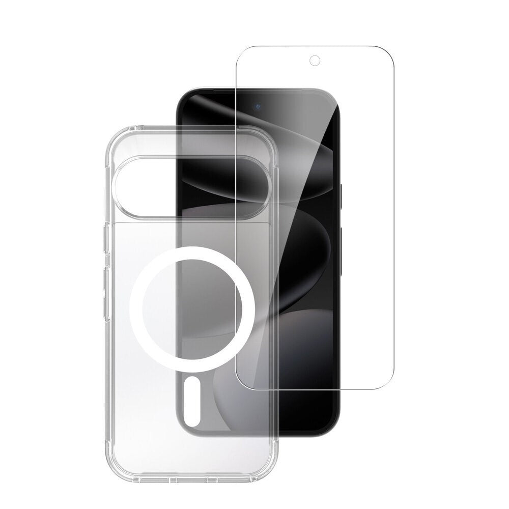 Google Pixel 11 Pro XL 4Smarts 360° Protection Set m. Skal & Skärmskyddsglas - Qi2 Kompatibel - Genomskinlig