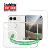 iPhone Duo 4Smarts 360° Protection Set m. Skal & Skärmskyddsglas - MagSafe Kompatibel - Genomskinlig