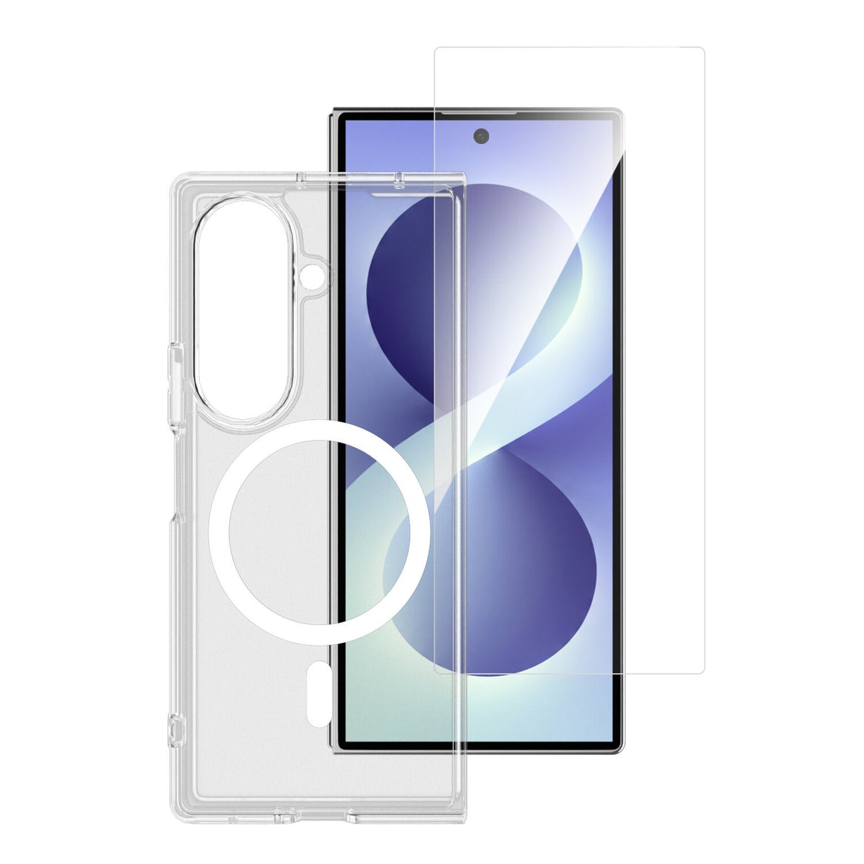 Samsung Galaxy Z Fold8 Ultra 4Smarts 360° Protection Set m. Skal & Skärmskyddsglas - Genomskinlig