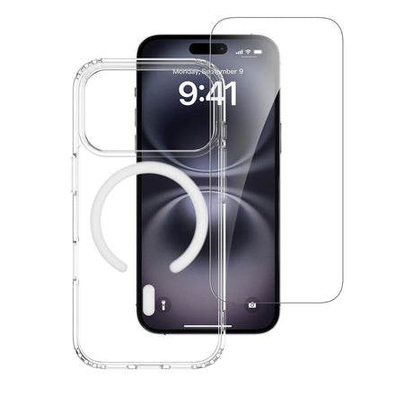 iPhone 18 Pro / 17 Pro 4Smarts 360° Protection Set m. Skal & Skärmskyddsglas - MagSafe Kompatibel - Genomskinlig