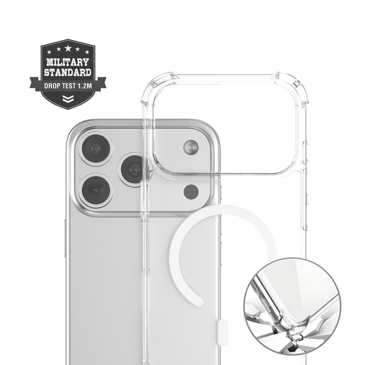 iPhone 18 Pro Max / 17 Pro Max 4Smarts IBIZA Hybrid Skal - MagSafe Kompatibel - Genomskinlig