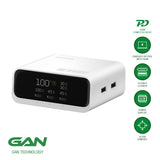 4smarts GaN Bordladdare m. Skärm - 100W / 3x USB-C & 2x USB-A - Vit