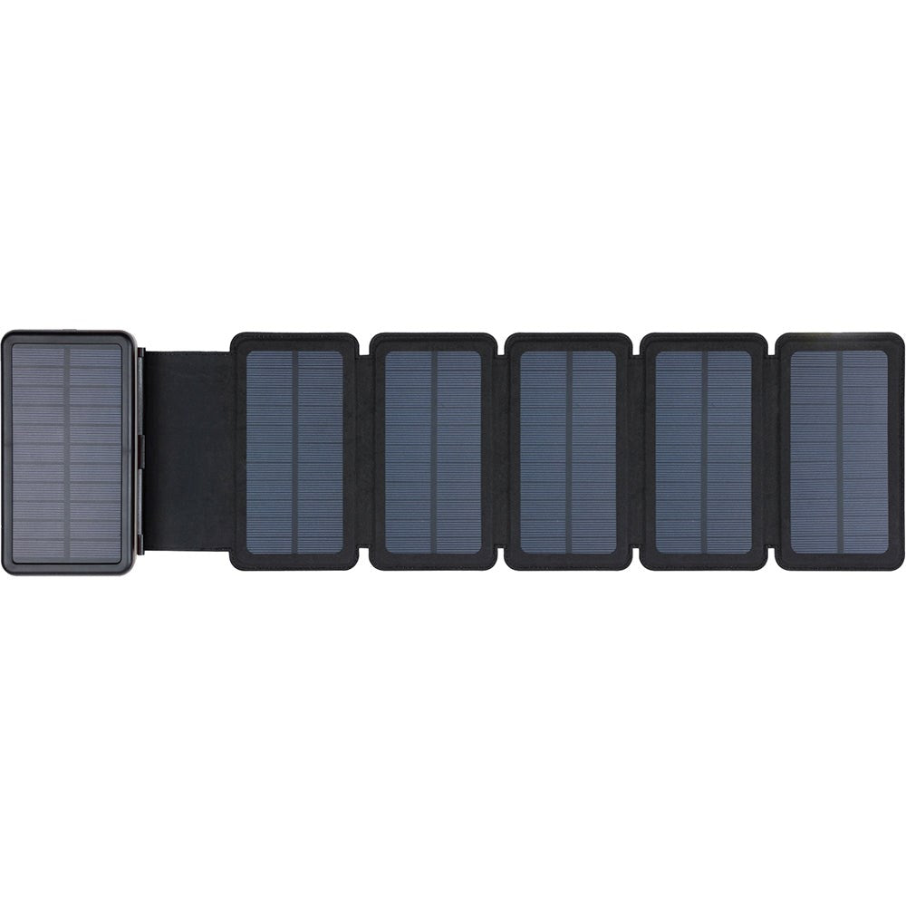 Sandberg 20W Solar Vattentålig PowerBank med 2 x USB-A & 1 x USB-C - 20000mAh - Svart