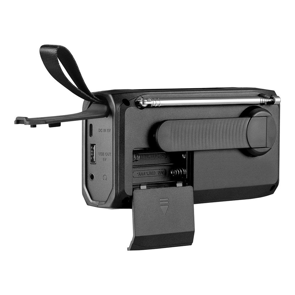 Sandberg Active Survivor Nödradio med 4500mAh Solcellsbatteri & DAB / FM-radio - Svart