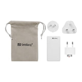 Sandberg 4-i-1 65W Reseladdare m. 2x USB-C – EU / UK / AUS - Vit