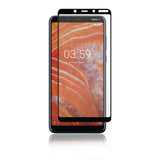 Nokia 3.1 Plus PANZER Premium Tempered Glass Screen Protector m. Svart ram - full passform '