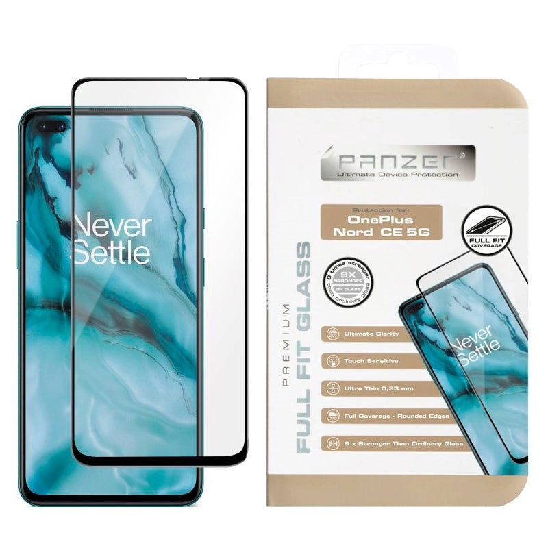 OnePlus Nord CE (5G) PANZER Premium Full Fit - Screen Protector - Black Frame