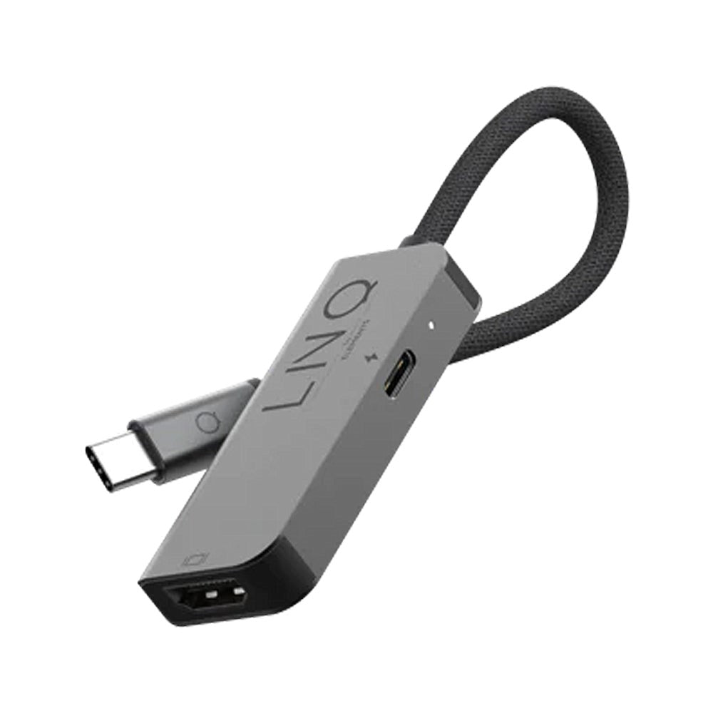 LINQ byELEMENTS 2-i-1 USB-C Multiport Hub - HDMI / USB-C PD - Space Grey