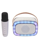 Denver BTM-610 Karaoke Set m. Bluetooth Högtalare & Mikrofon - Vit