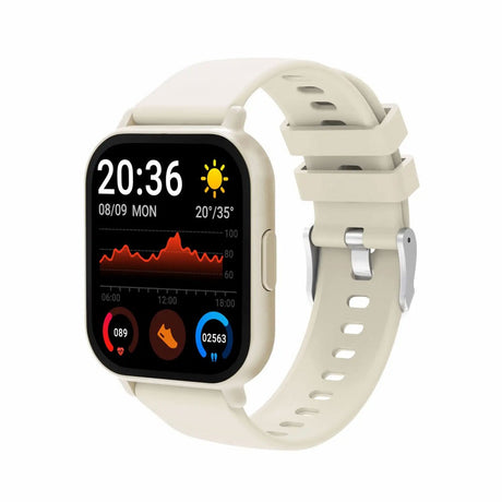 Denver SWC-176BE Smartklocka med Sömn- och Fitnesstracker - Silikonarmband - Beige