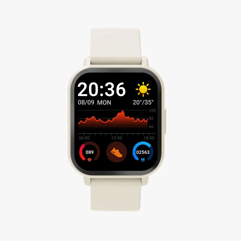 Denver SWC-176BE Smartklocka med Sömn- och Fitnesstracker - Silikonarmband - Beige