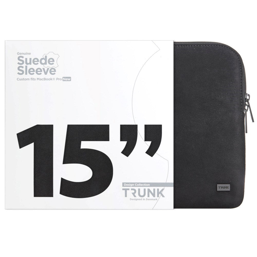Trunk Suede Sleeve för MacBook 15" - Svart