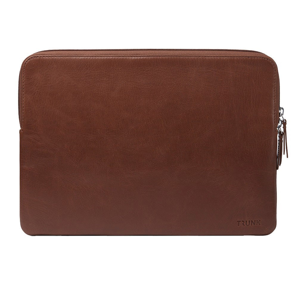 Trunk Äkta Läder Sleeve till MacBook 13" (32 x 23 x 2 cm) - Brown