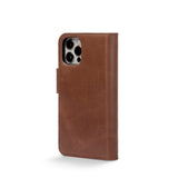 Trunk iPhone 12 Mini Äkta Läder Fodral med Avtagbart Skal - Brun