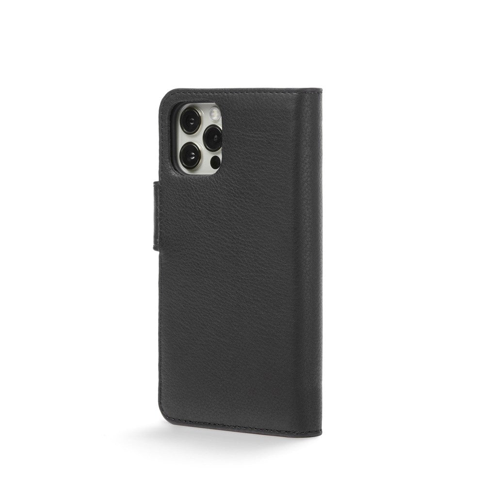 Trunk iPhone 12 Pro Max Äkta Läder Fodral med Avtagbart Skal - Svart