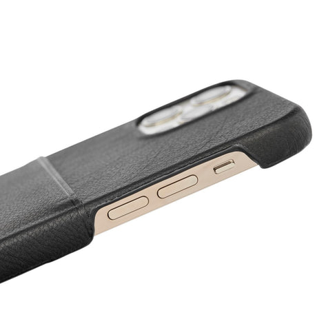 Trunk iPhone 11 / XR Äkta Läder Skal med Kortficka - Svart