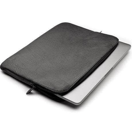 Trunk Veganskt Läder Sleeve till Macbook 13" (30,5 x 22 x 2 cm) - Black Apple Peel