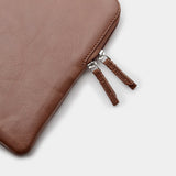 Trunk Äkta Läder Sleeve till MacBook 14" (33 x 23,5 x 2 cm) - Brown