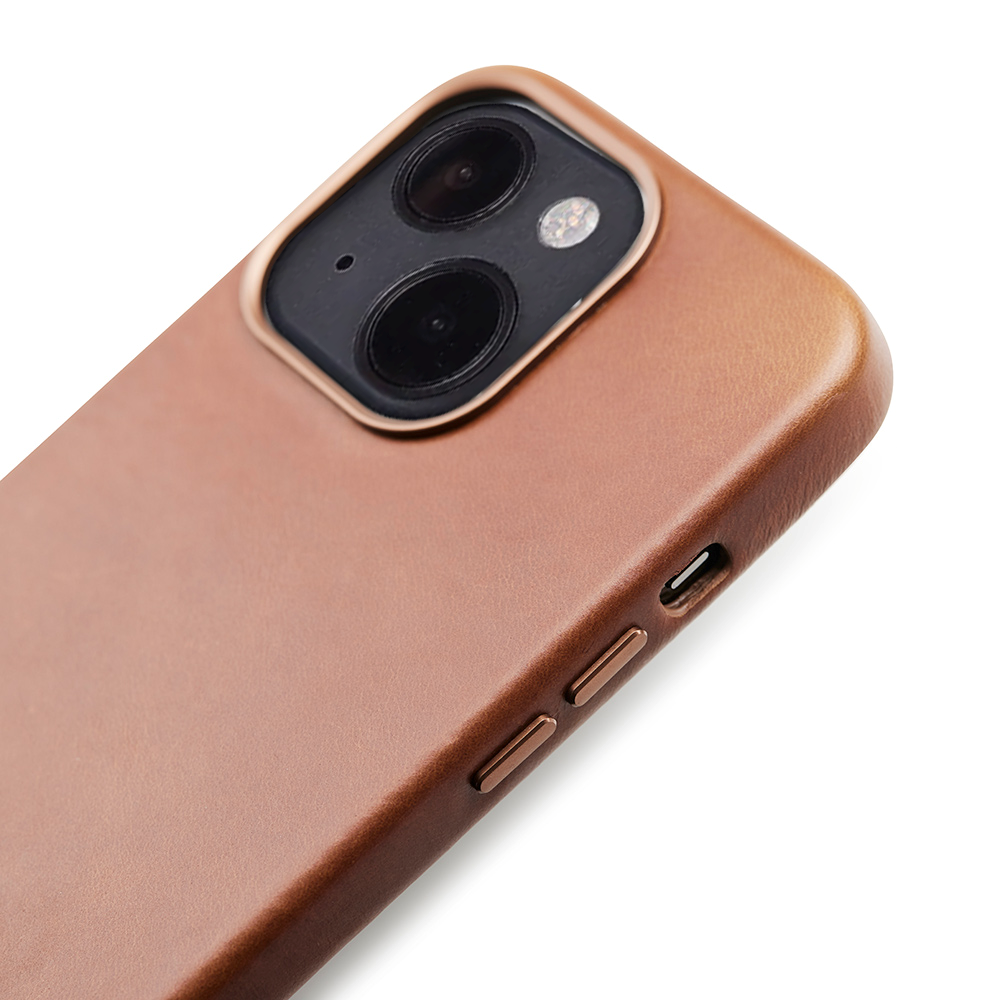 iPhone 13 Trunk Skal i Äkta Läder - Brun