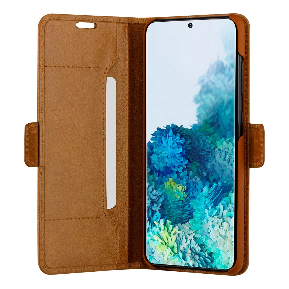 Samsung Galaxy S20+ (Plus) dbramante1928 Copenhagen Slim Äkta Läder Flip Fodral m. Plånbok - Tan