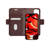 iPhone 12 Mini dbramante1928 New York 2-i-1 Äkta Läder Flip Fodral - Dark Chocolate