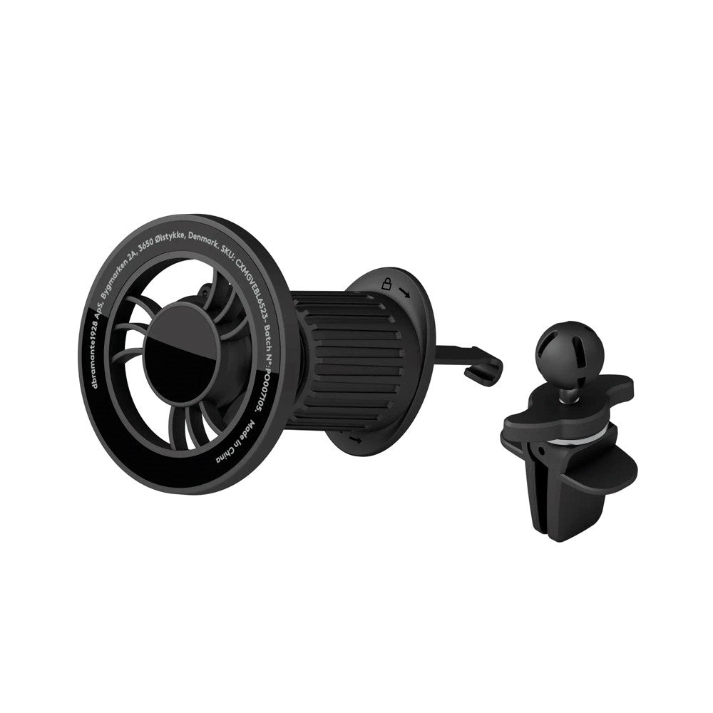 dbramante1928 Magnetisk Mobilhållare för Bil - Ventilationsfäste - MagSafe Kompatibel - Svart