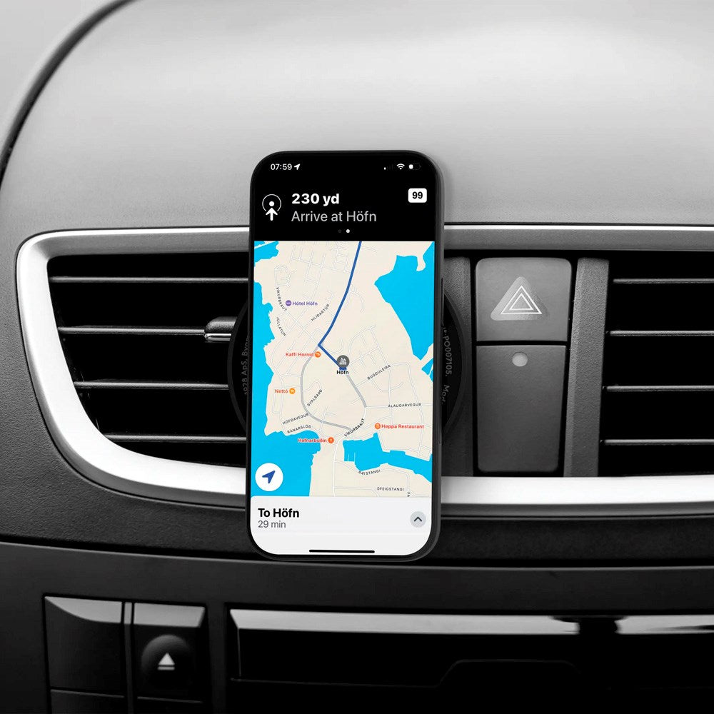 dbramante1928 Magnetisk Mobilhållare för Bil - Ventilationsfäste - MagSafe Kompatibel - Svart