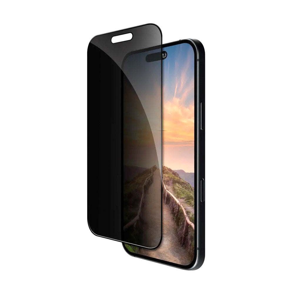 iPhone 17 Pro Max dbramante1928 Eco-Shield Privacy Skärmskydd m. Installationsram - Svart Kant