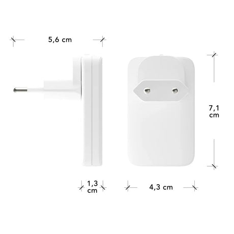 dbramante1928 Slim Väggladdare m. 1x USB-C 20W & 1x USB-A 18W - Vit