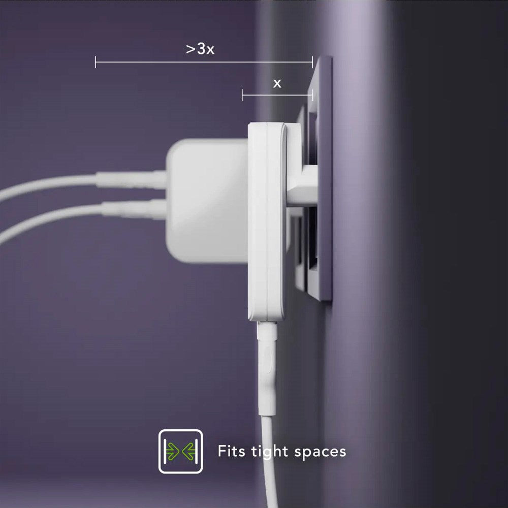 dbramante1928 Slim Väggladdare m. 1x USB-C 20W & 1x USB-A 18W - Vit