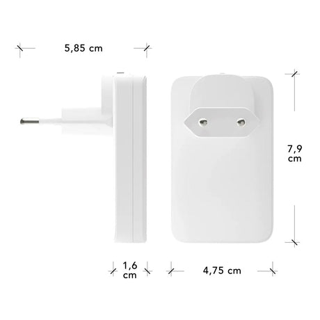 dbramante1928 Slim Väggladdare m. 1x USB-C 45W & 1x USB-A 30W - Vit