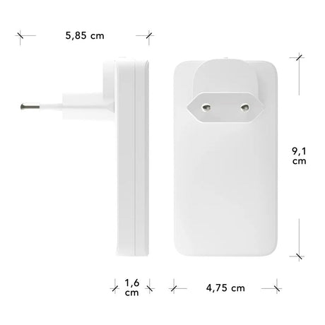 dbramante1928 Slim Väggladdare m. 1x USB-C 65W & 1x USB-A 30W - Vit