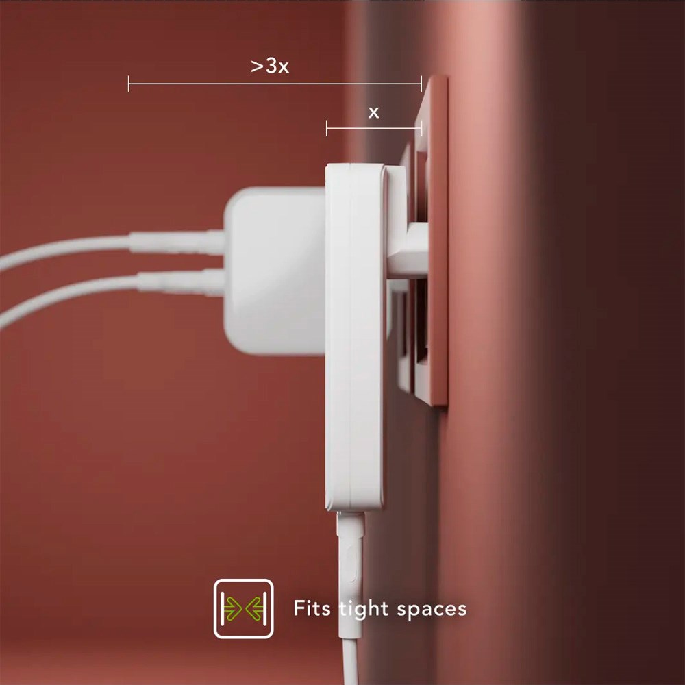 dbramante1928 Slim Väggladdare m. 1x USB-C 65W & 1x USB-A 30W - Vit