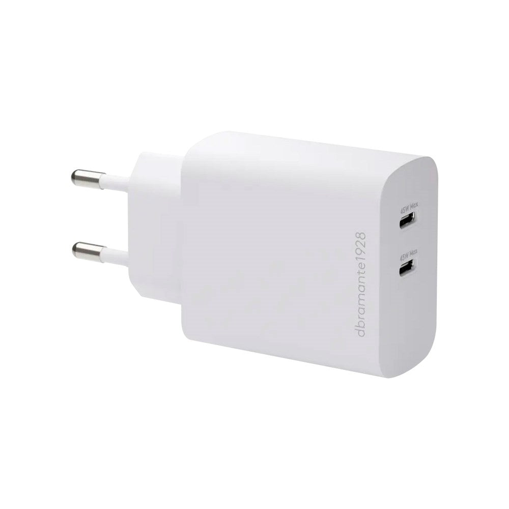 dbramante1928 Väggladdare m. 2x USB-C 45W - Vit