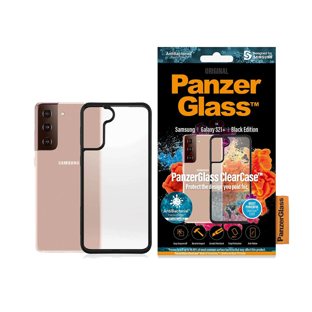 Samsung Galaxy S21+ (plus) PanzerGlass ClearCase Skal med Svarta Kanter