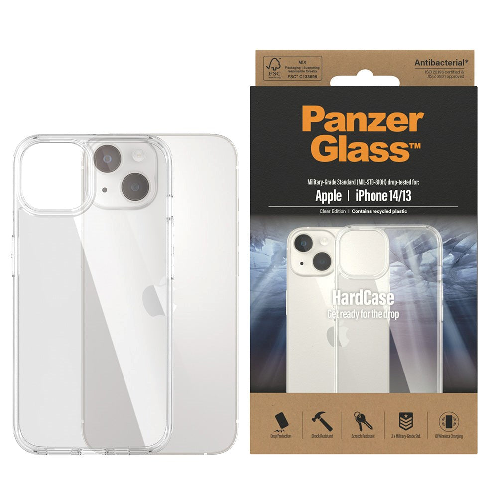 iPhone 14/13 PanzerGlass HardCase Skal - Antibakteriellt - Transparent