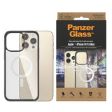 iPhone 14 Pro Max PanzerGlass ClearCase Skal - Antibakteriellt - MagSafe-kompatibelt - Svart Kant