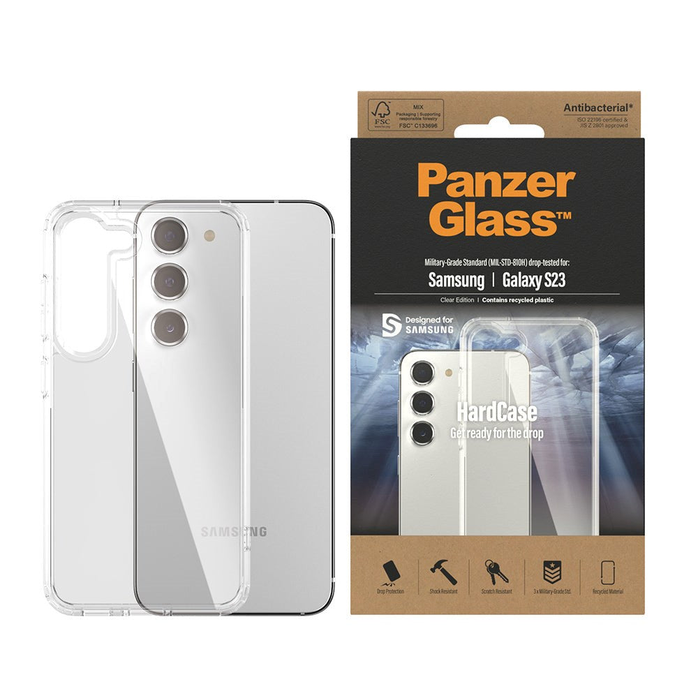 Samsung Galaxy S23 PanzerGlass HardCase Antibakteriellt Skal - Transparent